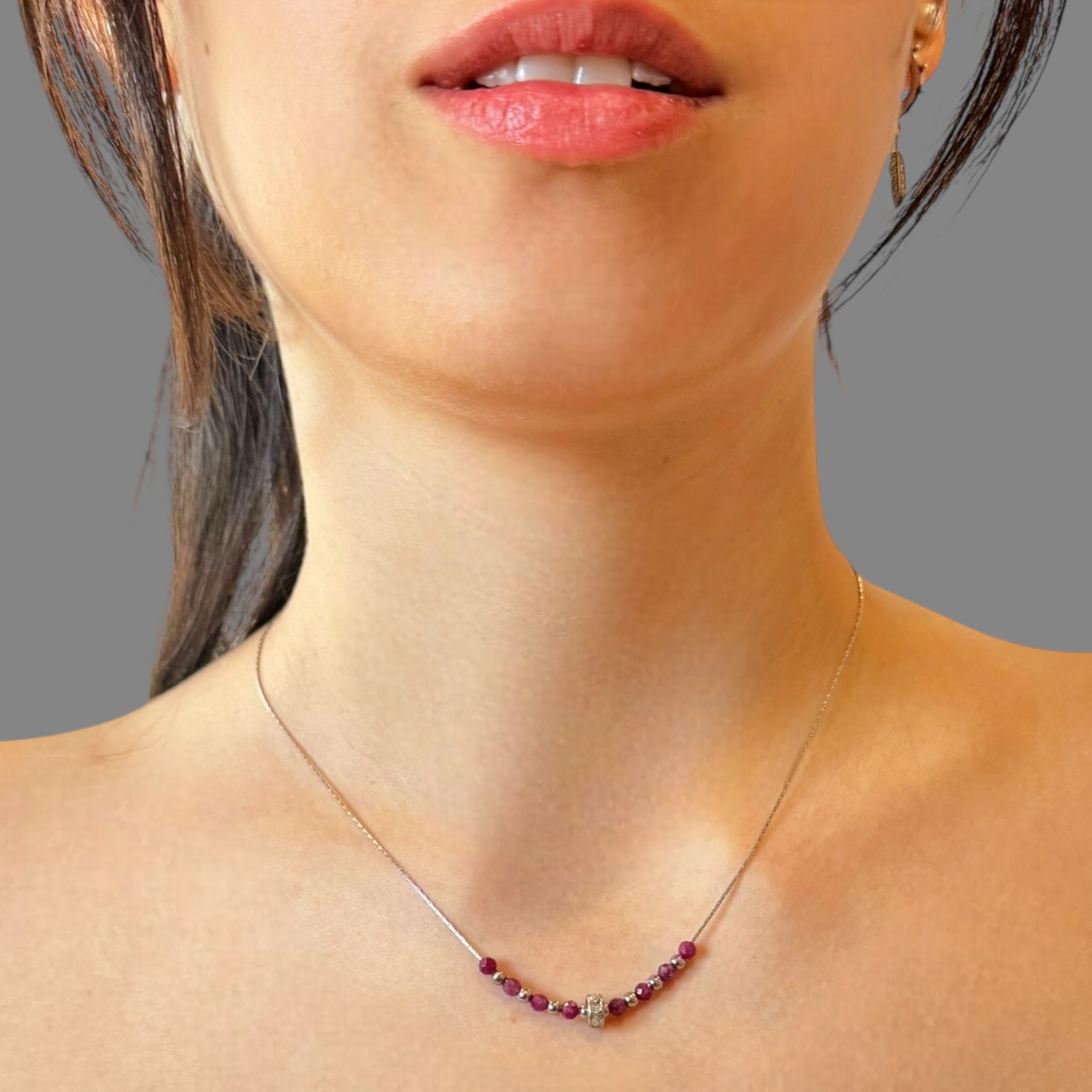 Choker radice di rubino Sharifa Crystals